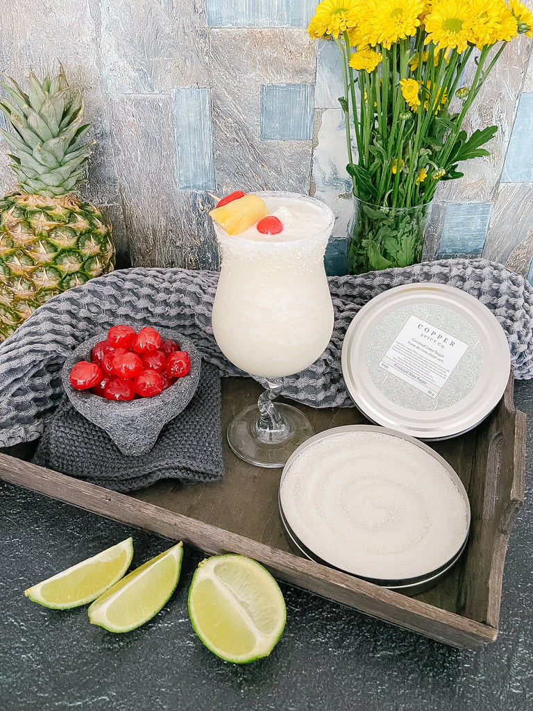 Piña Colada with Coconut Lime Rim Sugar