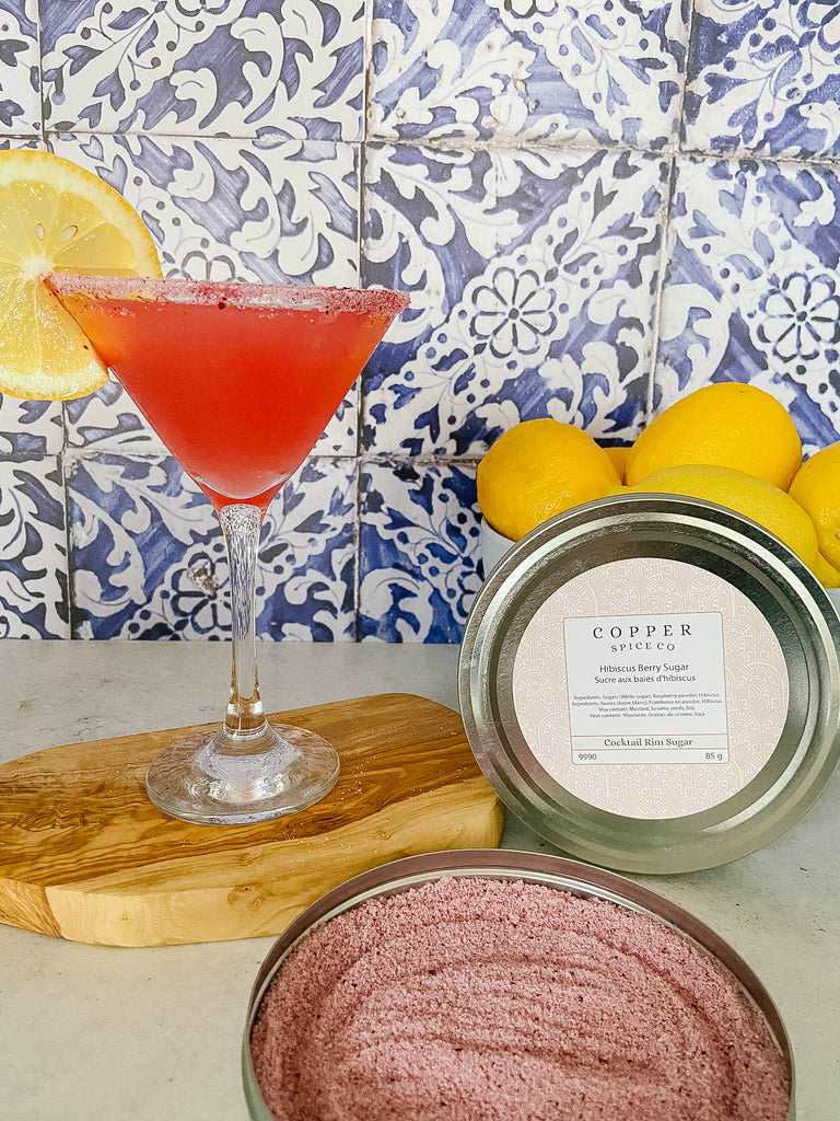 Cocktail Rim Sugar - Hibiscus Berry Sugar